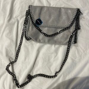 Never used - Similar to Stella McCartney bag, grey chain cross body purse